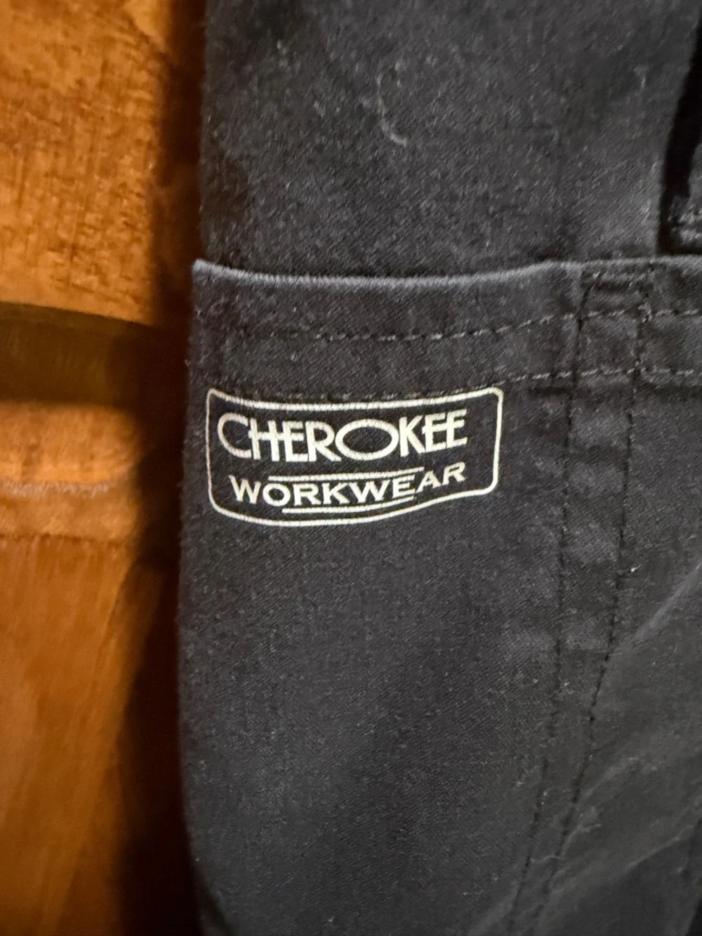 Cherokee Size 5X Black Men's Cargo Pants with Elastic Waist